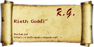 Rieth Godó névjegykártya